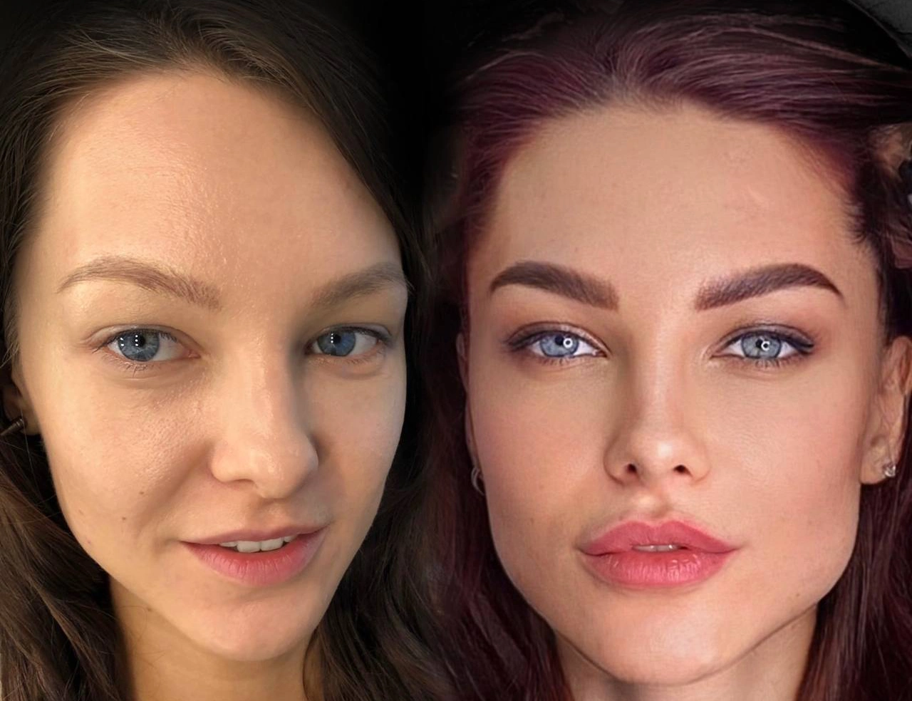 Das ist ein wahrer Signature-Look fürs ganze Gesicht. Wir haben ihre Augenbrauen geformt und schattiert, ihren Lippen eine zarte Farbe verliehen und ihren Wimpernkranz betont – für einen natürlich definierten Augenaufschlag. Eine komplette Verwandlung, ganz ohne Filter.